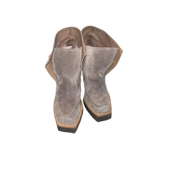 Dusica Sacks Italian Leather handmade distressed ankle boots sz 7 - Picture 4 of 13